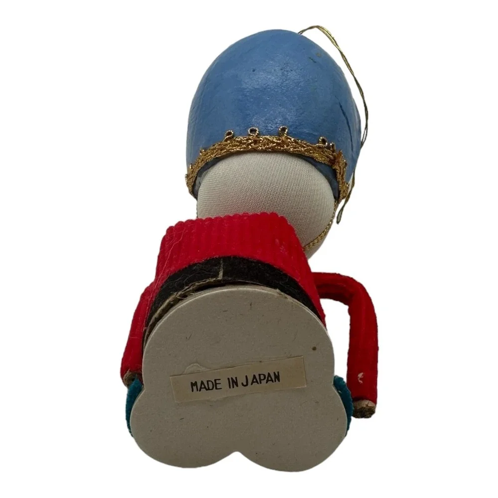 Vintage Toy Soldier Christmas Ornament Nutcracker Japan Putz Cardboard‎ 5